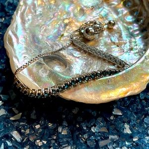 QVC Sterling Silver London Blue Topaz Adjustable Bracelet.